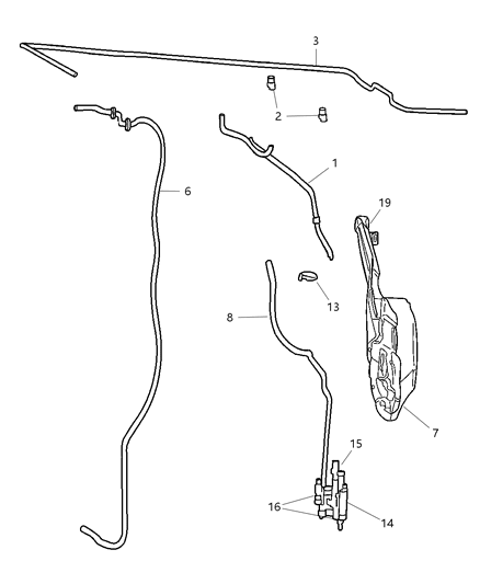 2001 Dodge Caravan Reservoir-Washer Diagram for 5019243AB