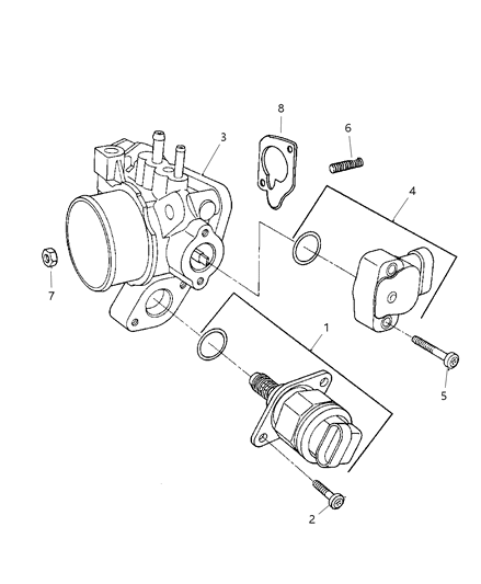 2000 Chrysler Town & Country Motor-A.I.S. Diagram for 4861164AA