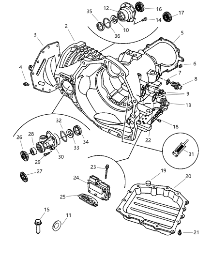 2006 Chrysler Pacifica Seal Pkg-Transmission Diagram for 5103047AA