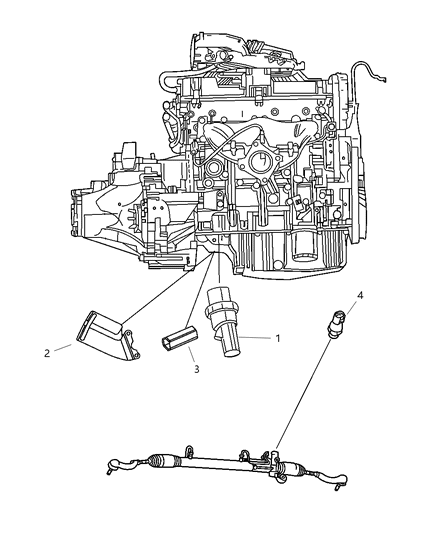 2005 Chrysler Sebring Switches - Engine, Transmission, Steering Diagram