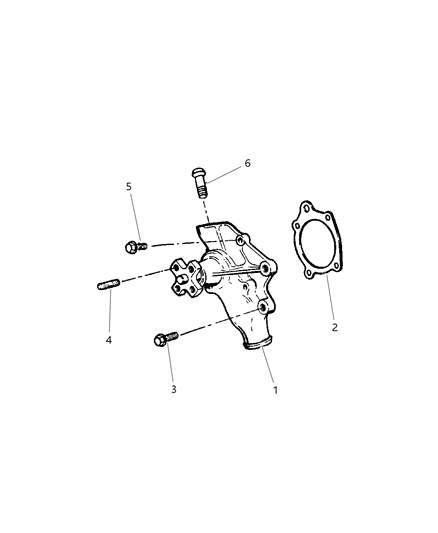 1999 Jeep Cherokee Water Pump & Related Parts Diagram