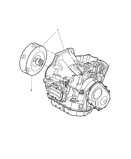 2007 Chrysler Town & Country 41TE Tran-With Torque Converter Diagram for 68100546AA