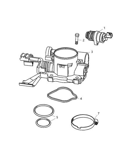 2005 Jeep Liberty Throttle Body Diagram for 53013547AD