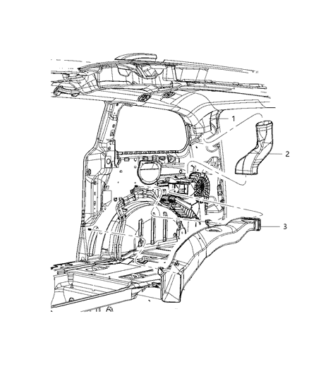 2013 Chrysler Town & Country Ducts, Rear Diagram