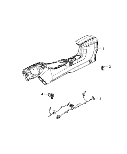 2018 Jeep Compass Wiring, Floor Console Diagram