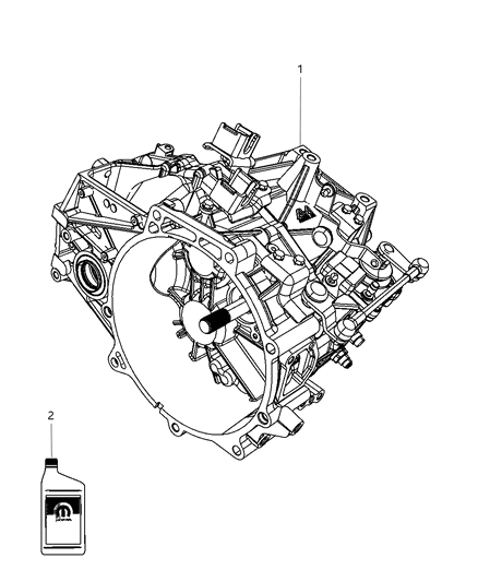 2009 Jeep Compass Transmission / Transaxle Assembly Diagram 1