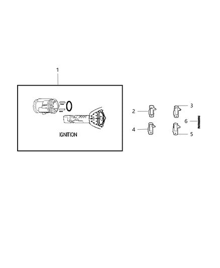 2009 Jeep Wrangler Ignition Lock Cylinder Diagram