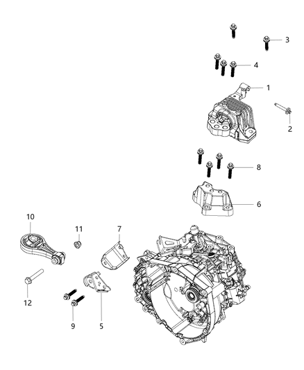 2015 Jeep Cherokee Mounting Support Diagram