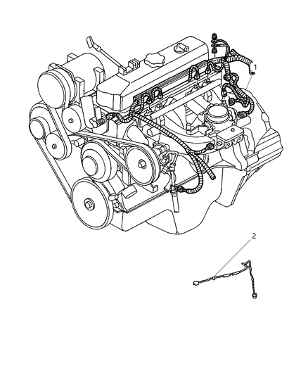 2003 Dodge Durango Wiring-Engine Diagram for 56049326AB