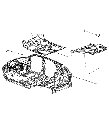 2007 Chrysler Pacifica Mat-Floor Diagram for UB23ZJ3AD