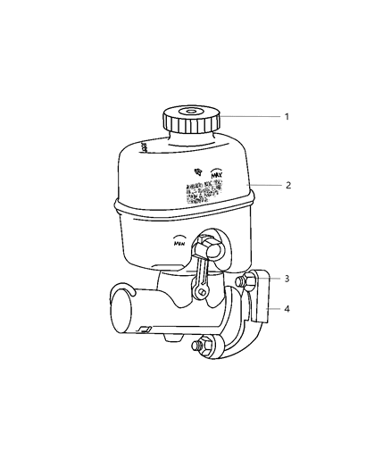 2002 Jeep Liberty Reservoir-Brake Master Cylinder Diagram for 5083815AA