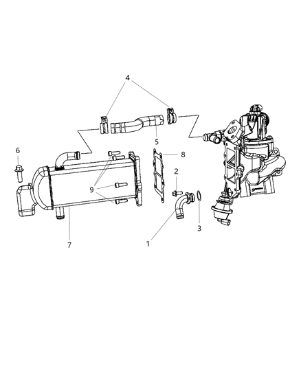 2018 Jeep Wrangler EGR Cooling System Diagram