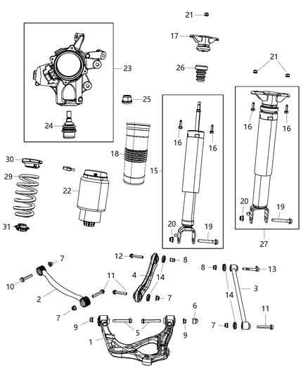 2011 Jeep Grand Cherokee ABSORBER-Suspension Diagram for 68084521AA