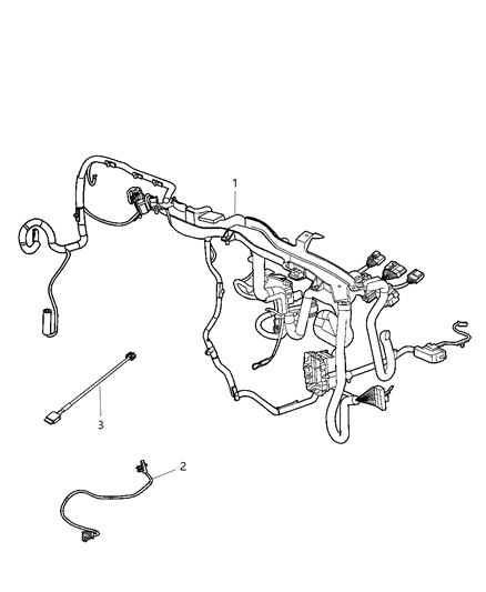2009 Jeep Compass Wiring-Instrument Panel Diagram for 68024863AB