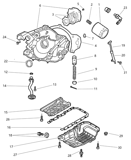 2001 Chrysler Prowler Engine Oiling Diagram