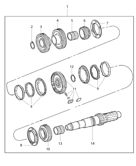 2015 Jeep Wrangler Counter Shaft Assembly Diagram