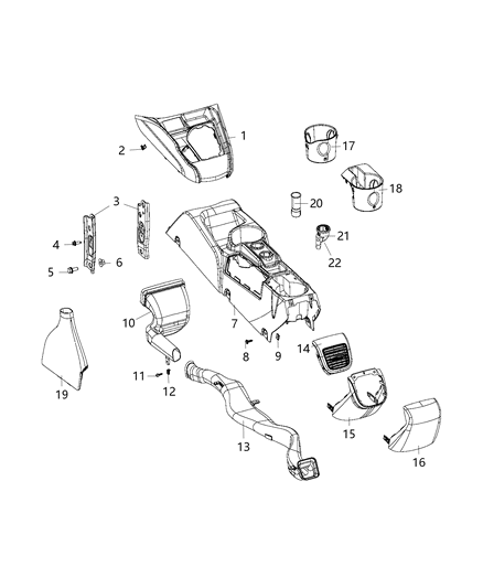 2019 Ram ProMaster City Nut Diagram for 68113348AA