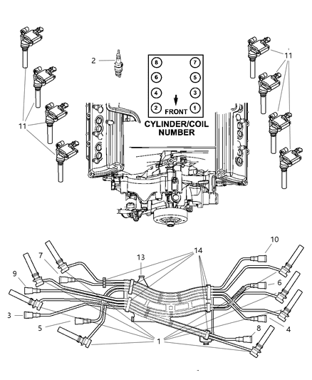 2004 Dodge Ram 3500 CABLE/IGNITION-Ignition Diagram for 56028377AB