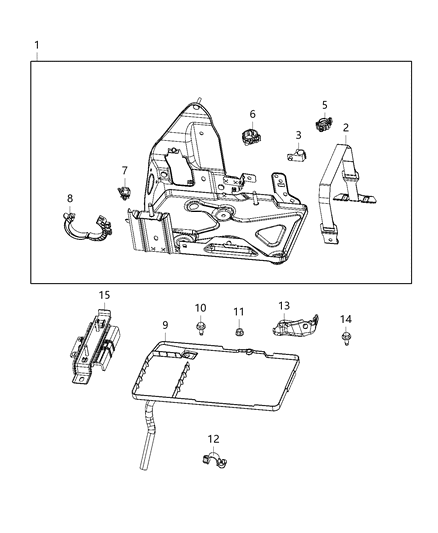 2021 Jeep Compass Tray And Support, Battery Diagram 2