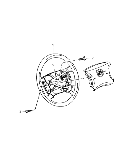 2008 Chrysler Aspen Steering Wheel Assembly Diagram