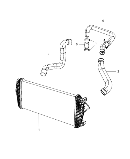 2011 Chrysler Town & Country Hose-Charge Air Cooler To FLANGE Diagram for 4809886AC