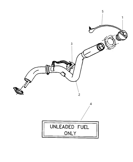 1999 Chrysler Sebring Fuel Tank Filler Tube Diagram