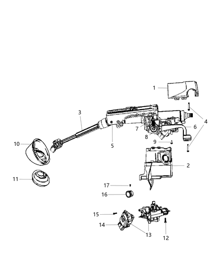 2012 Jeep Patriot Seal-Steering Column Shaft Diagram for 4664351AA