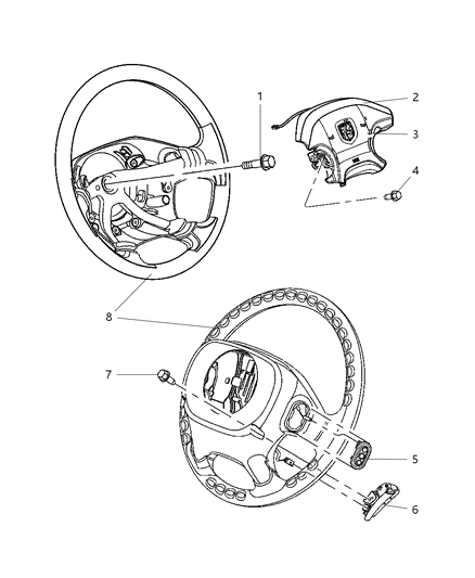 2002 Dodge Ram 1500 Wheel-Steering Diagram for 5GS25XDVAD