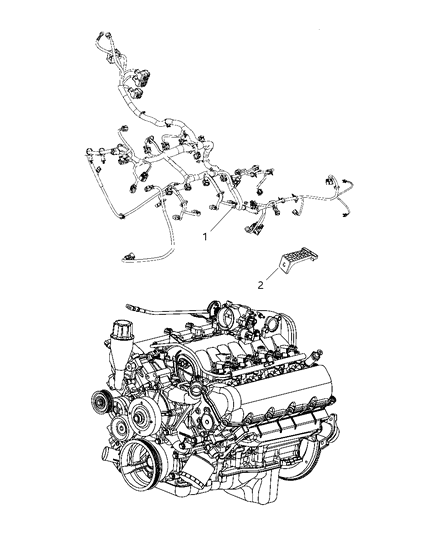 2011 Ram 1500 Wiring-Engine Diagram for 68088875AA