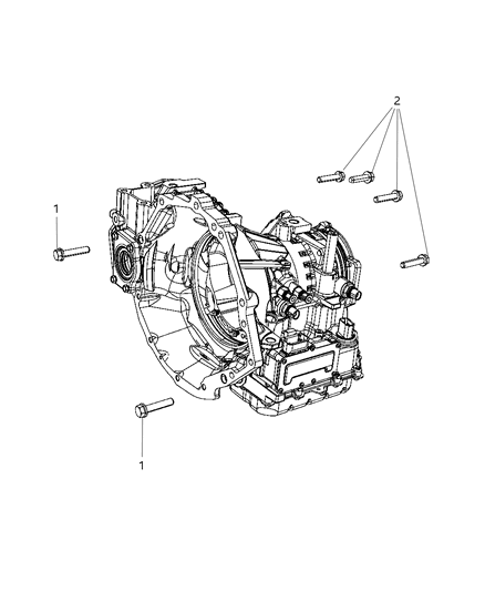 2010 Chrysler Town & Country Mounting Bolts Diagram 1