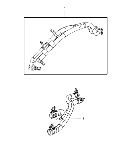 2014 Jeep Compass Hose-Heater Core Diagram for 5058822AC