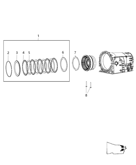 2009 Jeep Grand Cherokee B2 Clutch Assembly Diagram 3