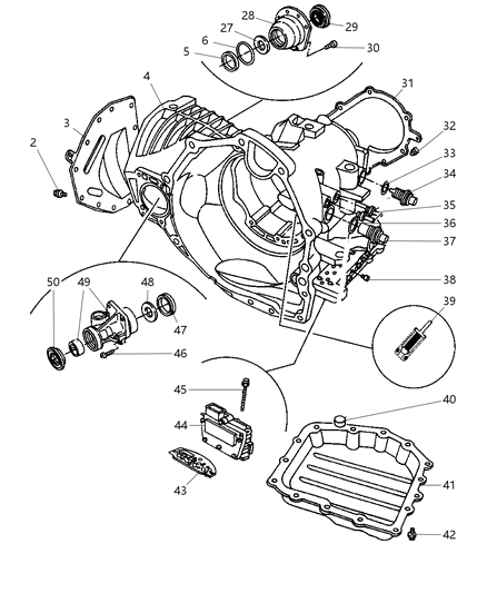 2006 Chrysler Sebring Case & Extension Diagram 1