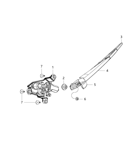 2016 Jeep Cherokee Motor-LIFTGATE WIPER Diagram for 68102192AB