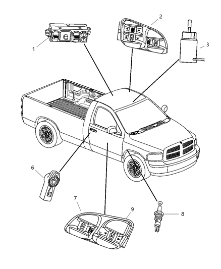 2002 Dodge Ram 3500 Switch-DISARM Diagram for 56049285AA
