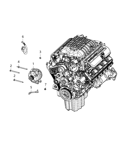 2020 Jeep Grand Cherokee Generator/Alternator & Related Parts Diagram 1