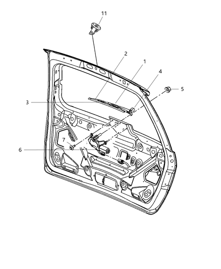2006 Chrysler Pacifica Arm WIPER-Rear WIPER Diagram for 5102241AA
