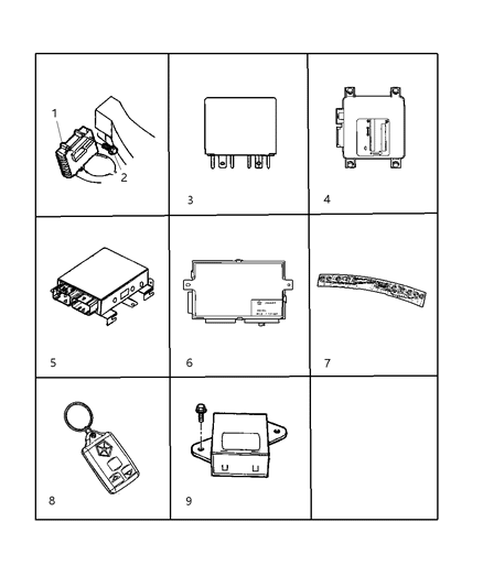 1997 Chrysler Town & Country Module Diagram for 4686249