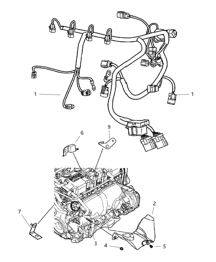 2005 Dodge Neon Engine-Engine Diagram for 4795266AA