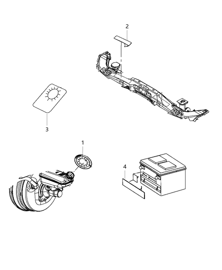 2014 Chrysler 200 Label-Air Conditioning System Diagram for 68222286AA