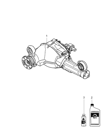 2009 Jeep Grand Cherokee Axle Assembly, Front Diagram