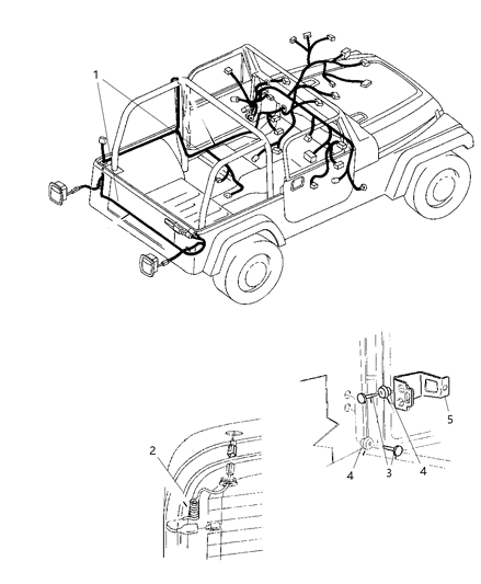 2003 Jeep Wrangler Wiring - Body & Accessories Diagram