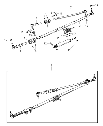2013 Ram 2500 Arm-Pitman Diagram for 5154397AA