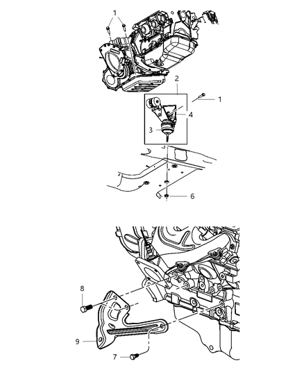 2008 Chrysler Pacifica Bracket-Engine Mount Diagram for 4880337AE