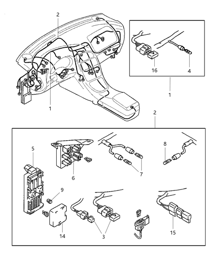 2000 Dodge Avenger Wiring - Instrument Panel Diagram