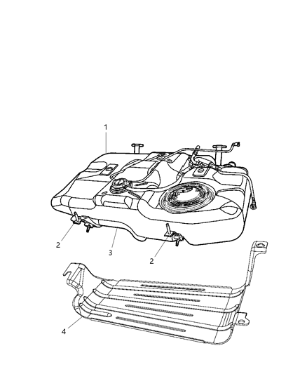 2007 Jeep Compass Fuel Tank Diagram for 5105136AD