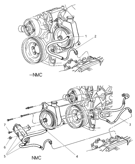 1998 Dodge Durango Power Steering Hoses Diagram