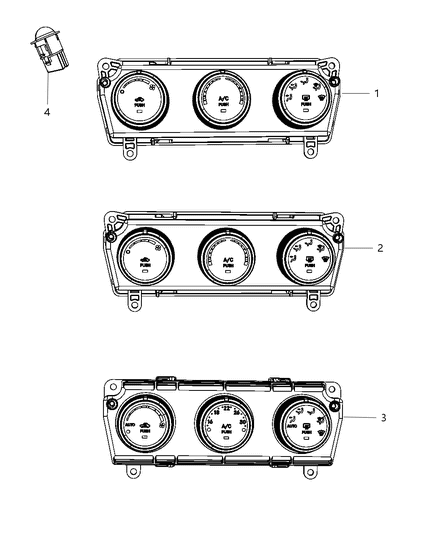 2011 Jeep Wrangler Control-Heater Diagram for 55111166AD