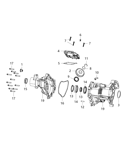 2014 Jeep Cherokee Seal Diagram for 68226166AA