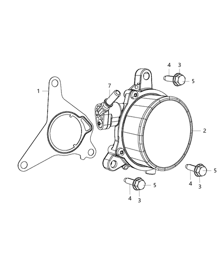 2019 Jeep Compass Gasket-Vacuum Pump Diagram for 68120415AA
